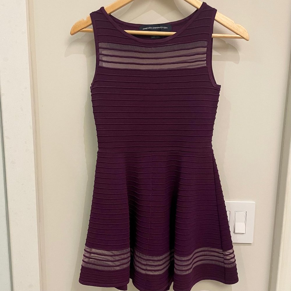 Purple / Plum Mini Dress (Fit and Flare)